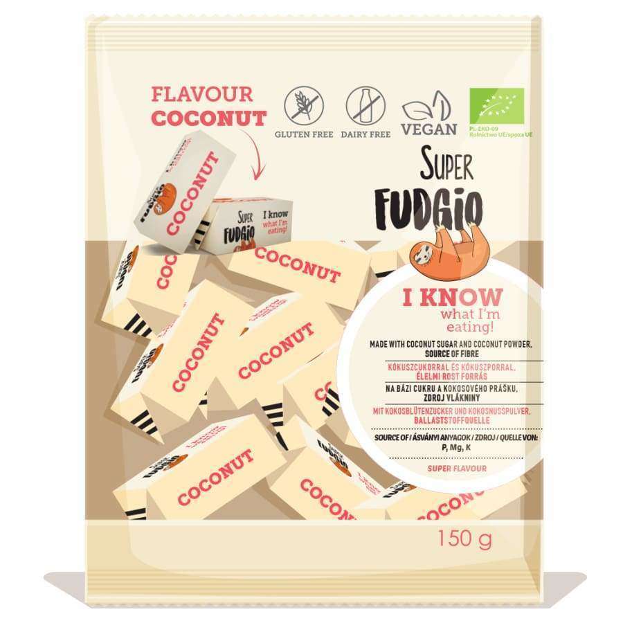 Superfudgio Luomu Kookosfudge-Superfudgio-Hyvinvoinnin Tavaratalo