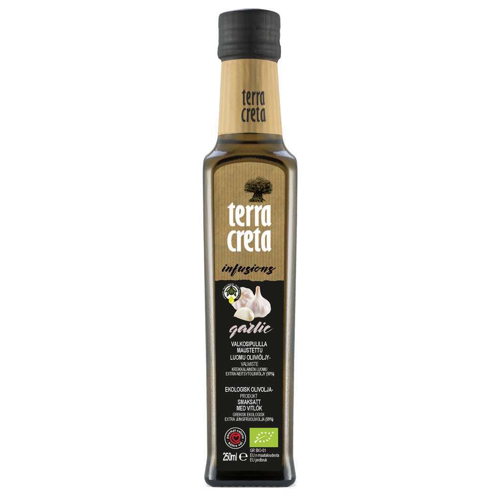 Terra Creta Extra-neitsytoliiviöljy valkosipulilla-Terra Creta-Hyvinvoinnin Tavaratalo