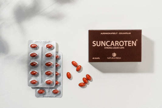 Natura Median SUNCAROTEN – premium aurinkokapseli ihosi hyväksi