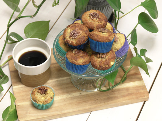 Ketogeeniset ja gluteenittomat omena-saksanpähkinämuffinssit
