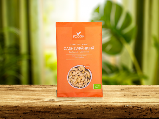 Foodinin luomulaatuiset cashewpähkinät ovat eettinen valinta