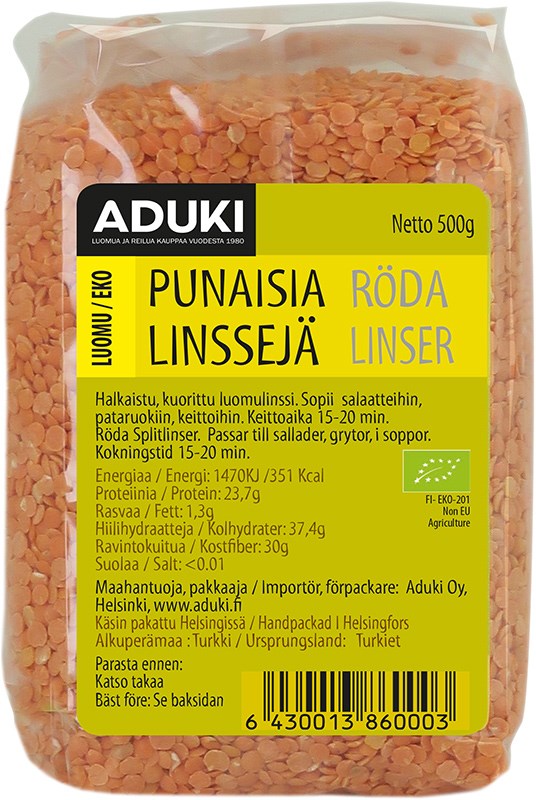 Aduki Luomu Halkaistu Punainen Linssi-Aduki-Hyvinvoinnin Tavaratalo