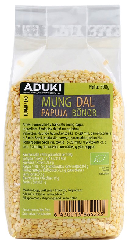 Aduki Luomu Mung dal-Aduki-Hyvinvoinnin Tavaratalo