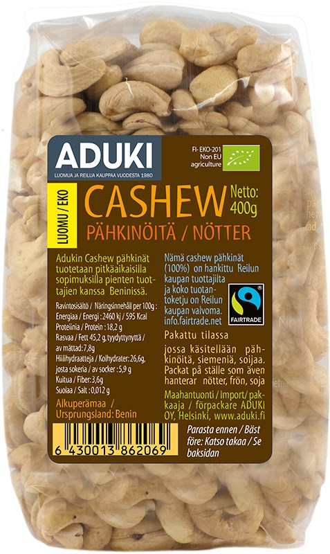 Aduki Luomu Cashewpähkinä-Aduki-Hyvinvoinnin Tavaratalo