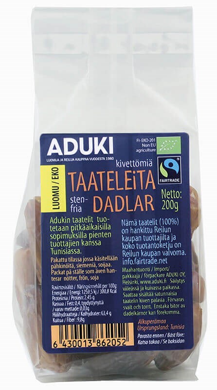 Aduki Luomu Kuivattu Taateli