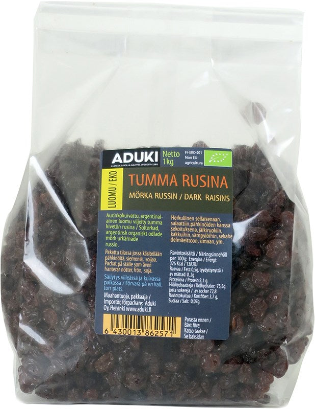 Aduki Luomu Tumma Rusina