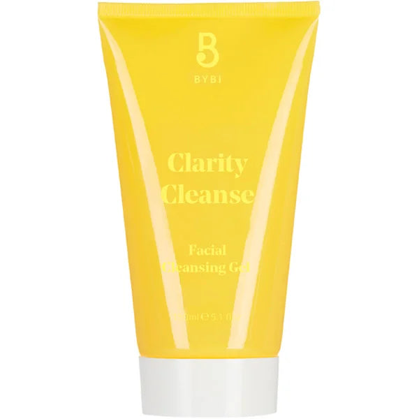 BYBI Clarity Cleanse puhdistusgeeli, keltainen 150 ml tuubi, vegaaninen kasvojen syväpuhdistus