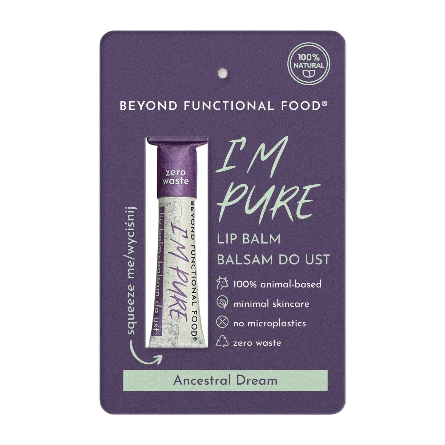 Beyond PURE talihuulivoide – 100 % eläinpohjainen huuli- ja monikäyttövoide, 6 ml