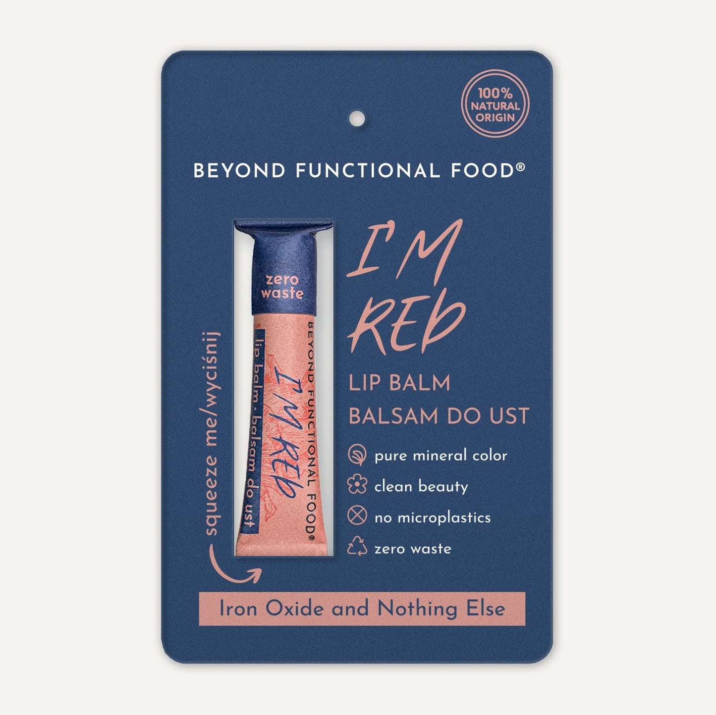 Beyond RED sävyttävä talihuulivoide – lämmin punainen sävy rautaoksidista, 6 ml