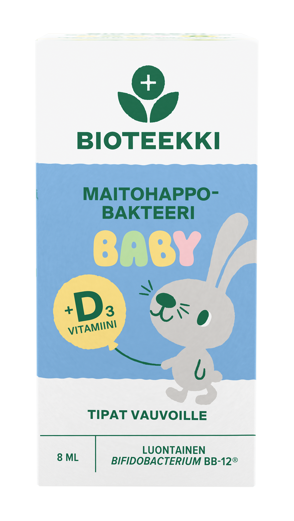Bioteekki Maitohappobakteeri Baby + D3 Tipat-Bioteekin-Hyvinvoinnin Tavaratalo