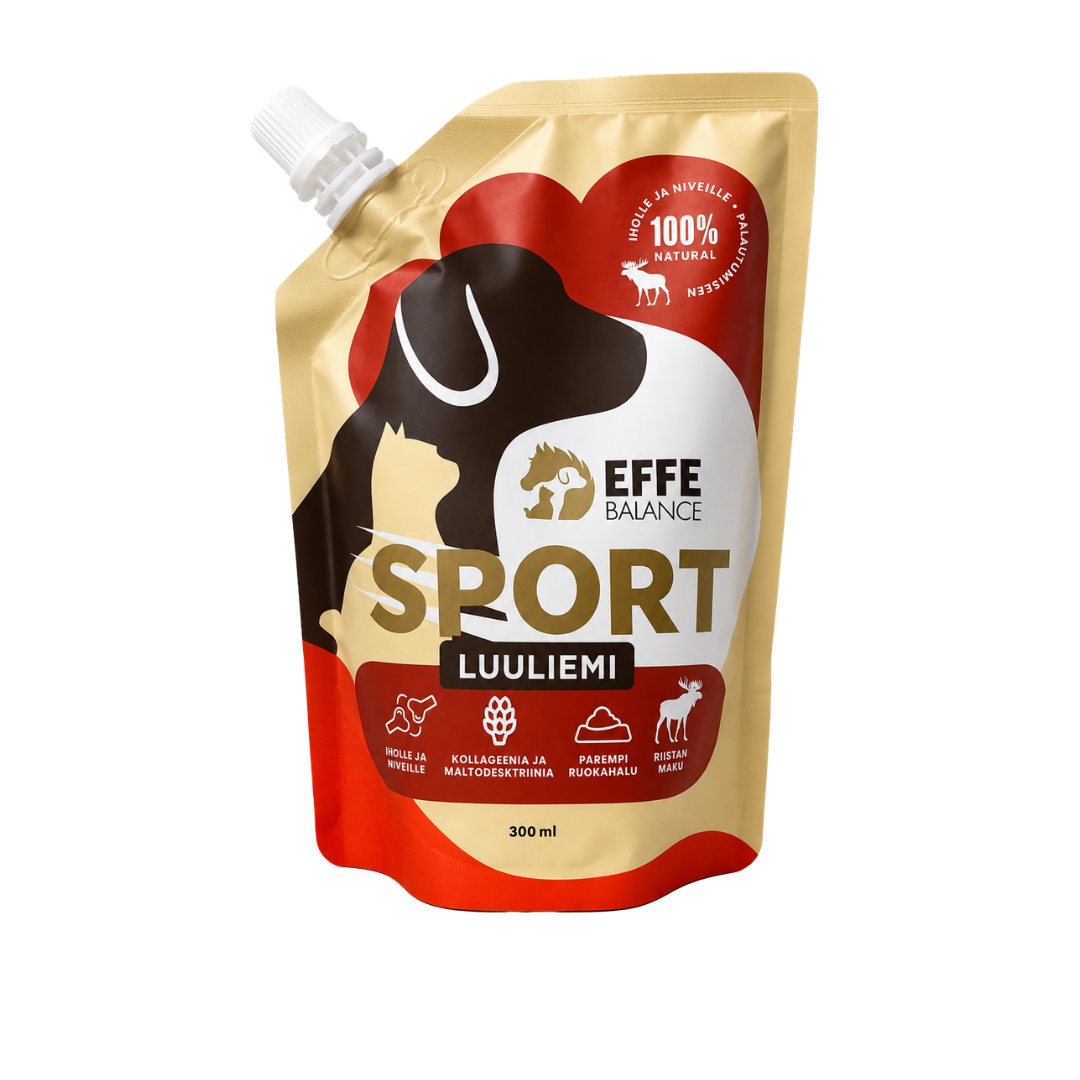 Effe Balance Sport Luuliemi 300 ml koiralle, hirviluuliemi tauriinilla palautumiseen