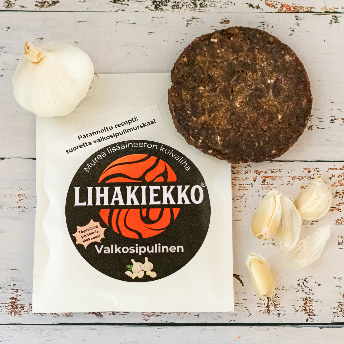Ellin Lihakiekko Valkosipulinen-Ellin keittiö-Hyvinvoinnin Tavaratalo