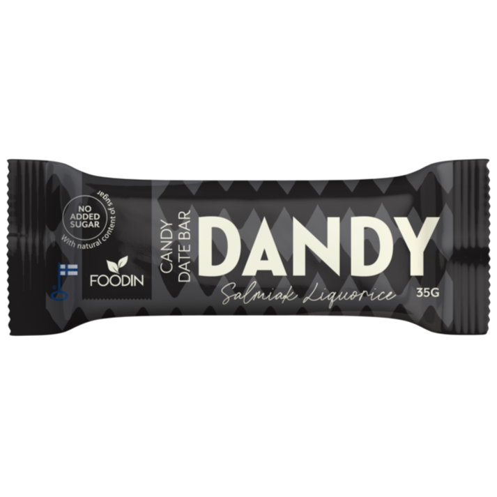 Foodin Dandy Candy Date Bar Salmiak Liquorice-Foodin-Hyvinvoinnin Tavaratalo