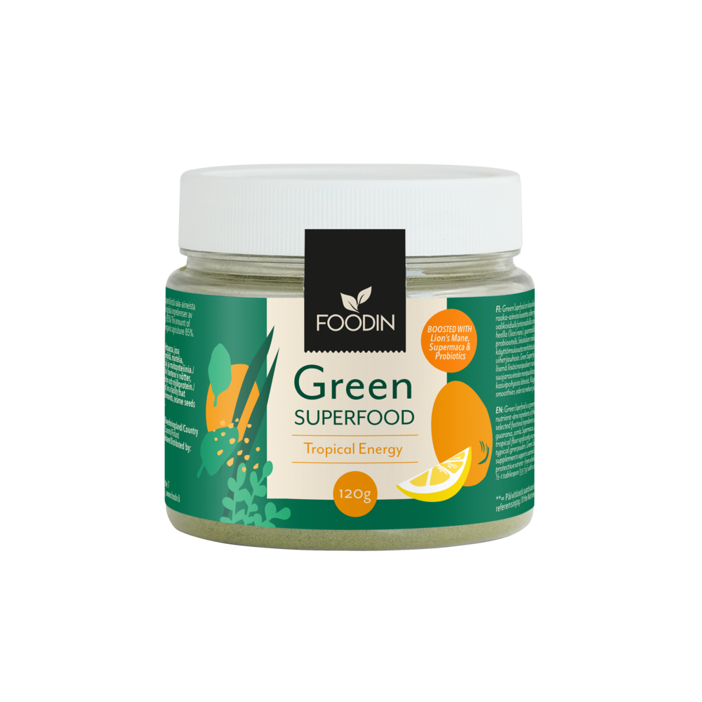 Foodin Green Superfood Tropical Energy-Foodin-Hyvinvoinnin Tavaratalo