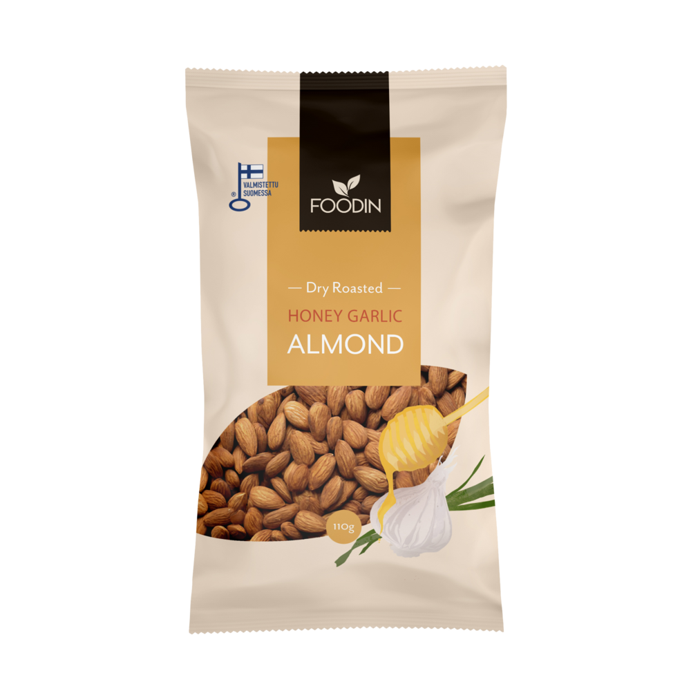 Foodin Honey Garlic Almonds-Foodin-Hyvinvoinnin Tavaratalo
