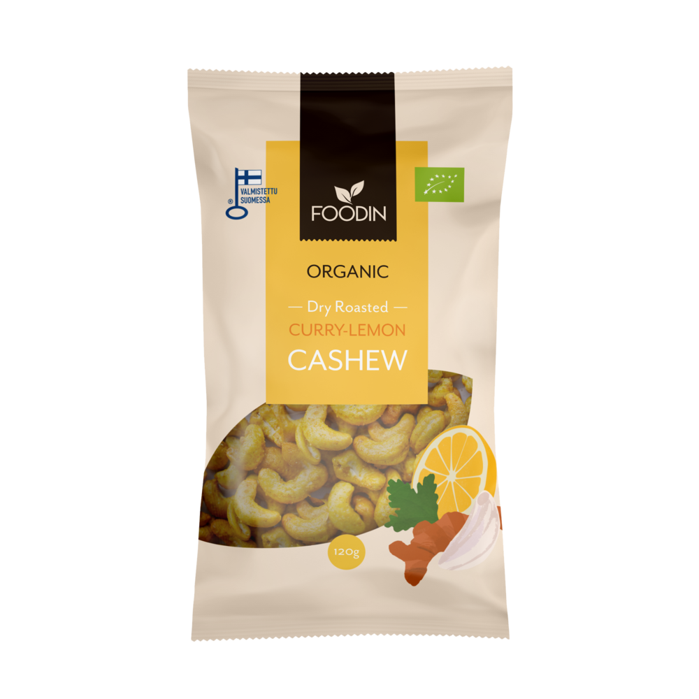 Foodin Luomu Curry-Lemon Cashew-Foodin-Hyvinvoinnin Tavaratalo