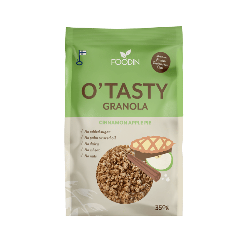 Foodin O`Tasty Kauragranola Cinnamon Apple Pie-Foodin-Hyvinvoinnin Tavaratalo