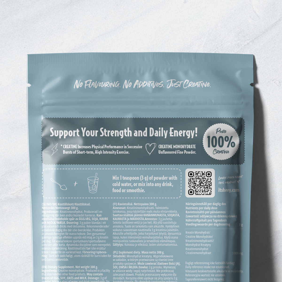 Heey! Creatine Monohydrate Natural-Heey!-Hyvinvoinnin Tavaratalo
