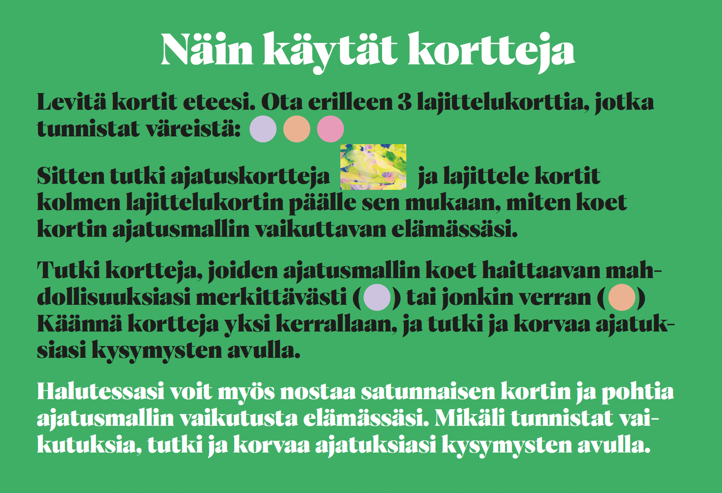 Hidasta Elämää Anna Itsellesi Mahdollisuus Asennekortit-Hidasta Elämää-Hyvinvoinnin Tavaratalo