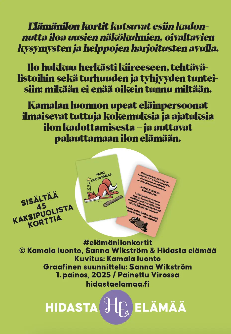 Hidasta Elämää Elämänilon kortit-Hidasta Elämää-Hyvinvoinnin Tavaratalo