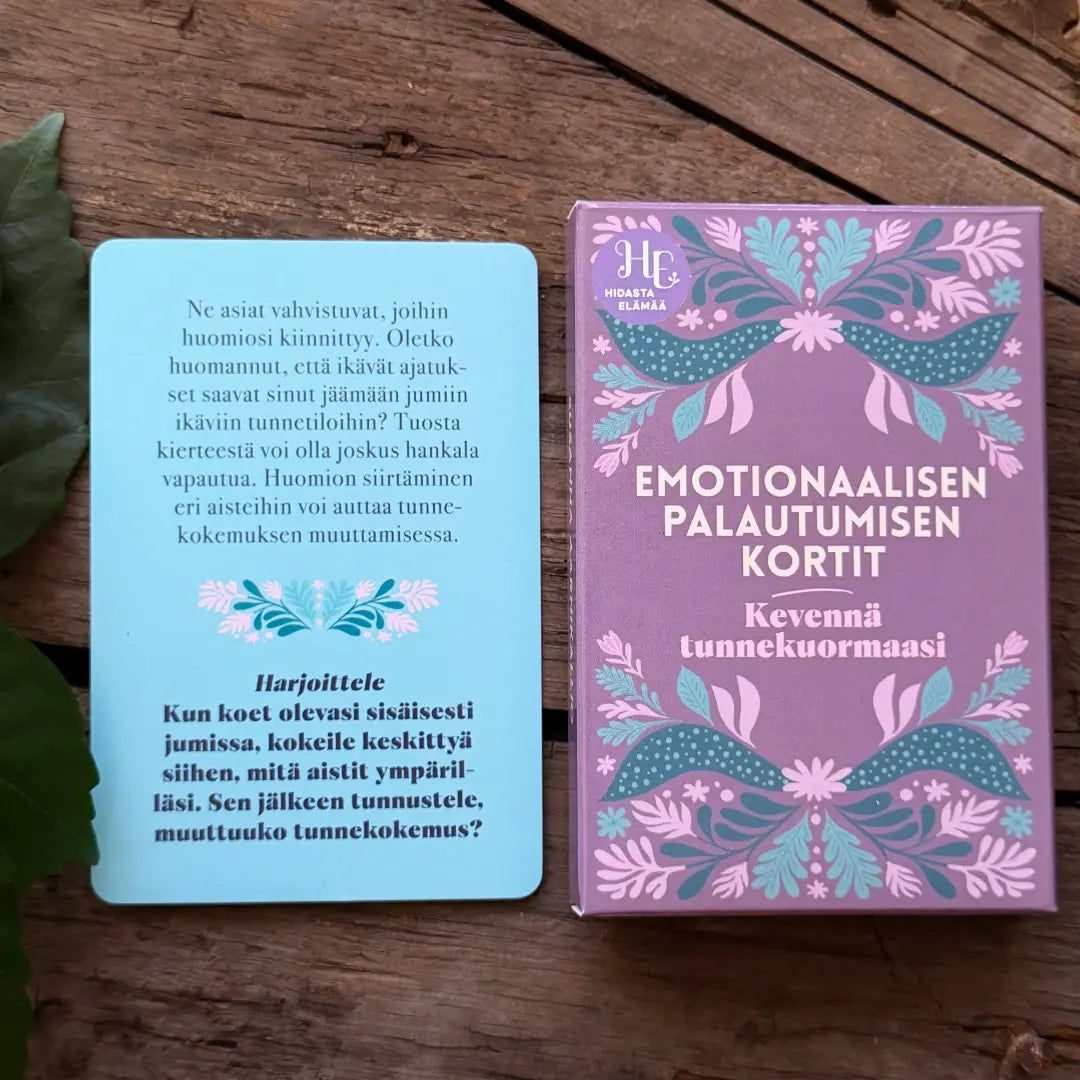 Hidasta Elämää Emotionaalisen palautumisen kortit