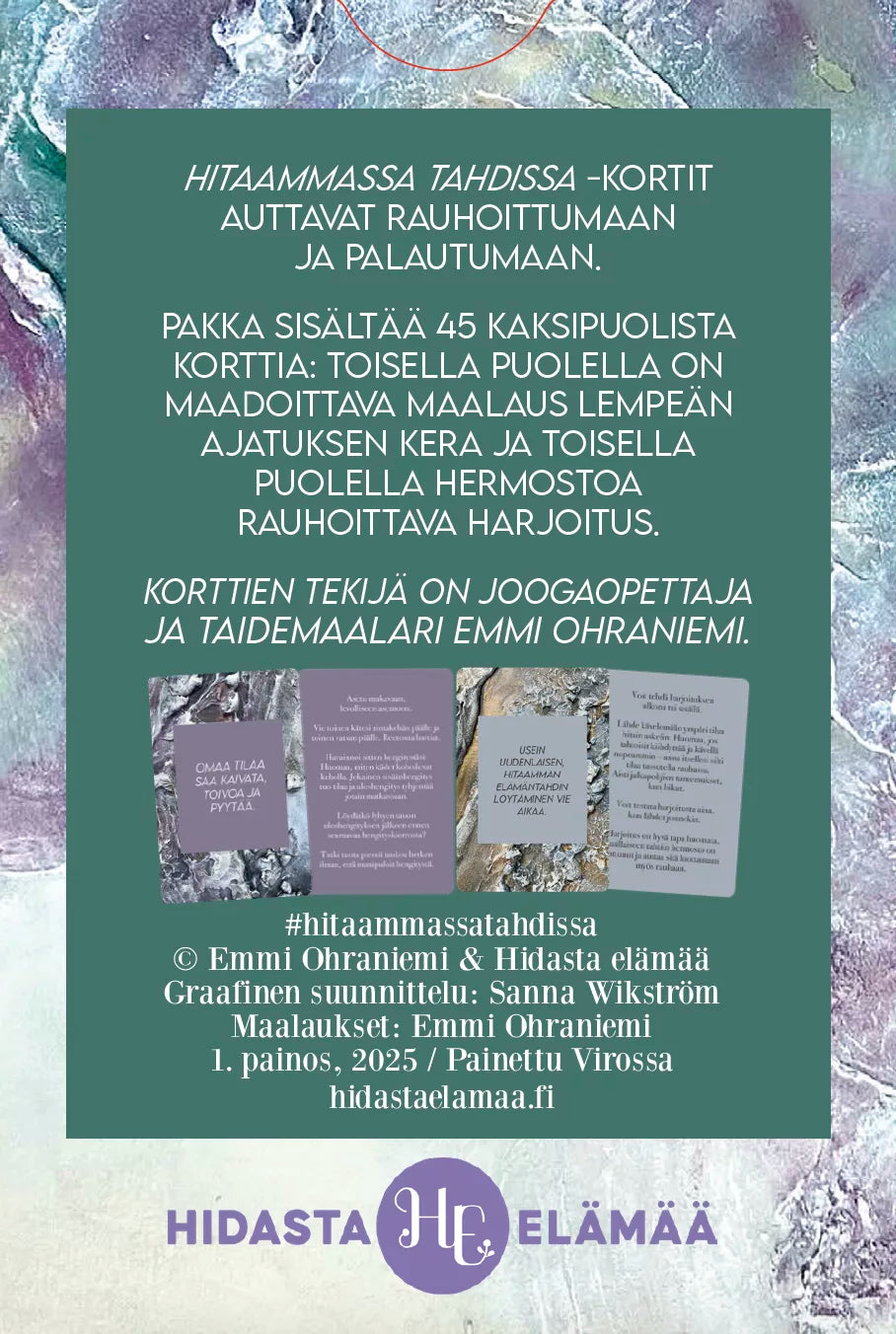 Hidasta Elämää Hitaammassa Tahdissa Rauhoittumiskortit-Hidasta Elämää-Hyvinvoinnin Tavaratalo
