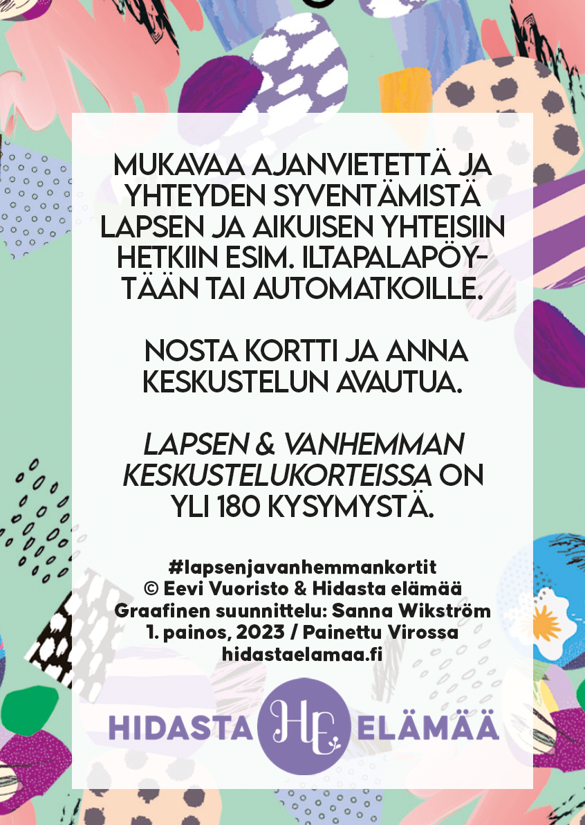 Hidasta Elämää Lapsen & Vanhemman Keskustelukortit-Hidasta Elämää-Hyvinvoinnin Tavaratalo