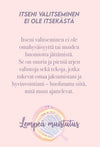 Hidasta Elämää Lempeästi itseni puolella -kortit