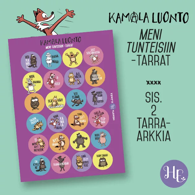 Hidasta Elämää Meni tunteisiin -tarrat-Hidasta Elämää-Hyvinvoinnin Tavaratalo