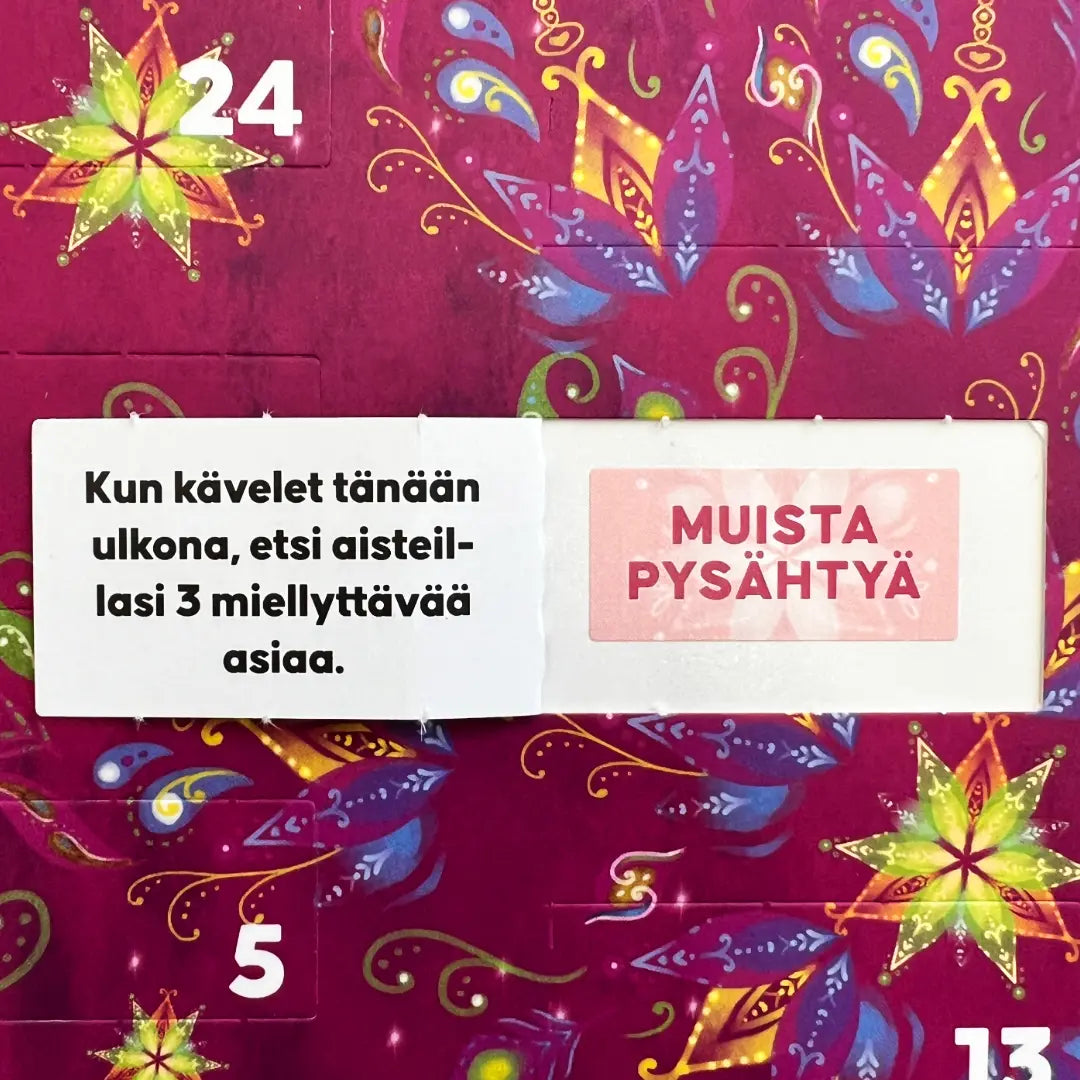 Hidasta Elämää Onnenhetkien Joulukalenteri-Hidasta Elämää-Hyvinvoinnin Tavaratalo