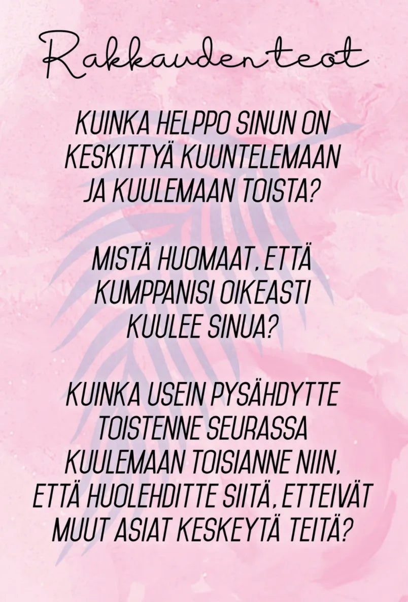 Hidasta Elämää Parisuhteen Keskustelukortit 2-Hidasta Elämää-Hyvinvoinnin Tavaratalo