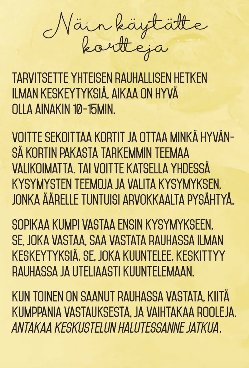 Hidasta Elämää Parisuhteen Keskustelukortit 2-Hidasta Elämää-Hyvinvoinnin Tavaratalo