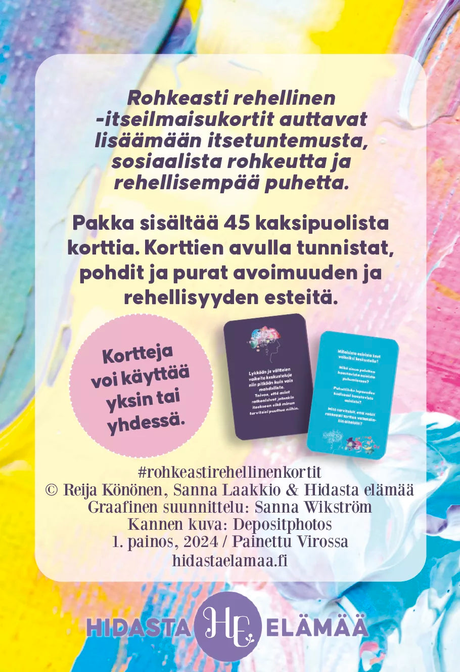 Hidasta Elämää Rohkeasti Rehellinen Itseilmaisukortit-Hidasta Elämää-Hyvinvoinnin Tavaratalo
