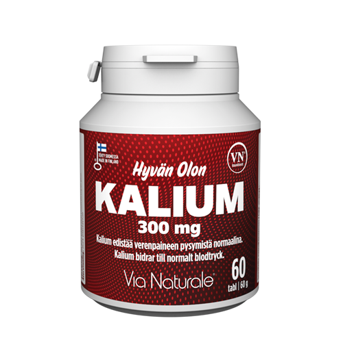 Hyvän Olon Kalium 300 mg-Via Naturale-Hyvinvoinnin Tavaratalo