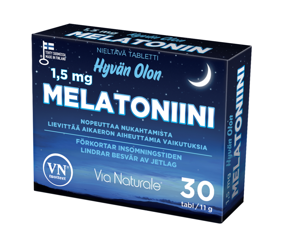 Hyvän Olon Melatoniini-Via Naturale-Hyvinvoinnin Tavaratalo
