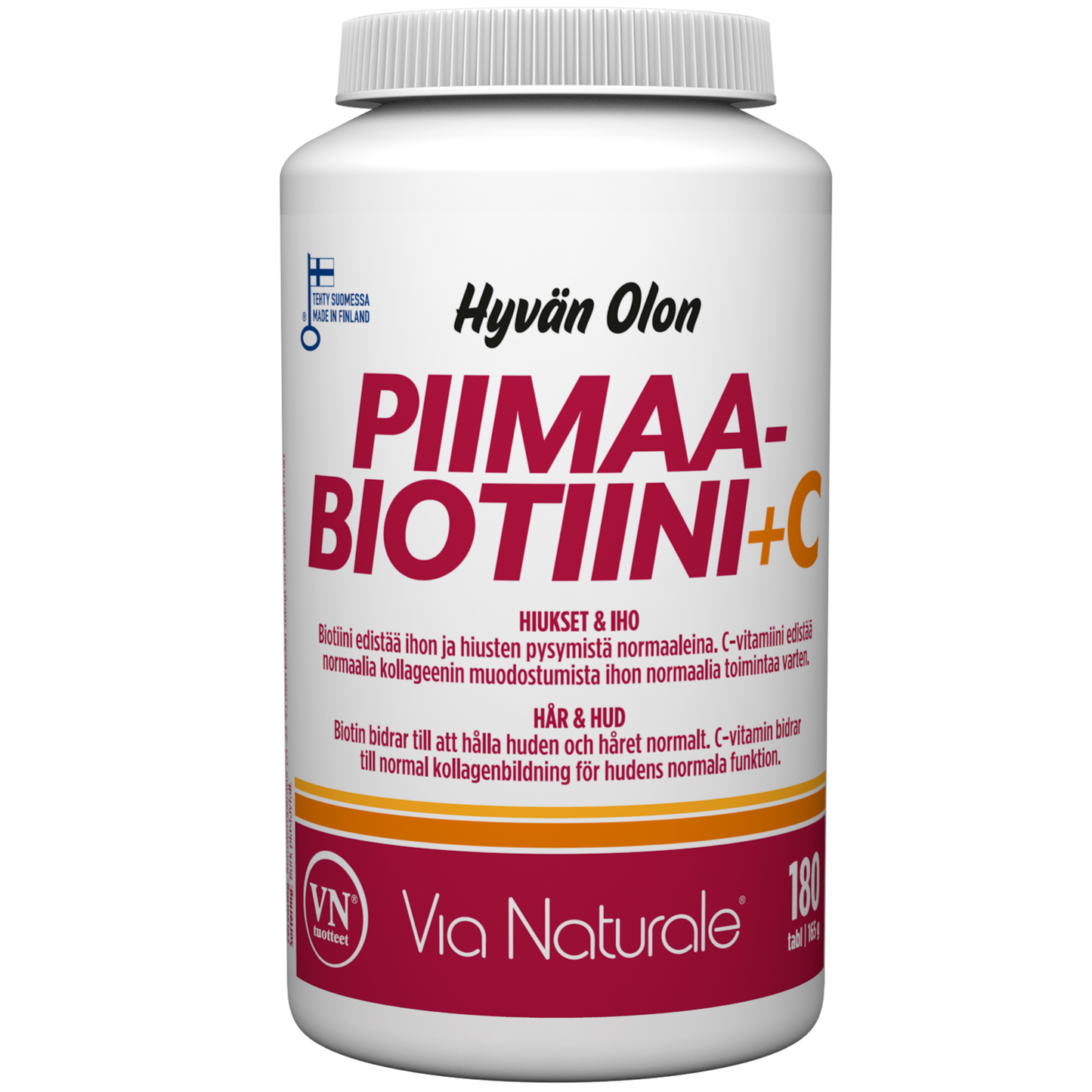 Hyvän Olon Piimaa-Biotiini + C-vitamiini-Via Naturale-Hyvinvoinnin Tavaratalo