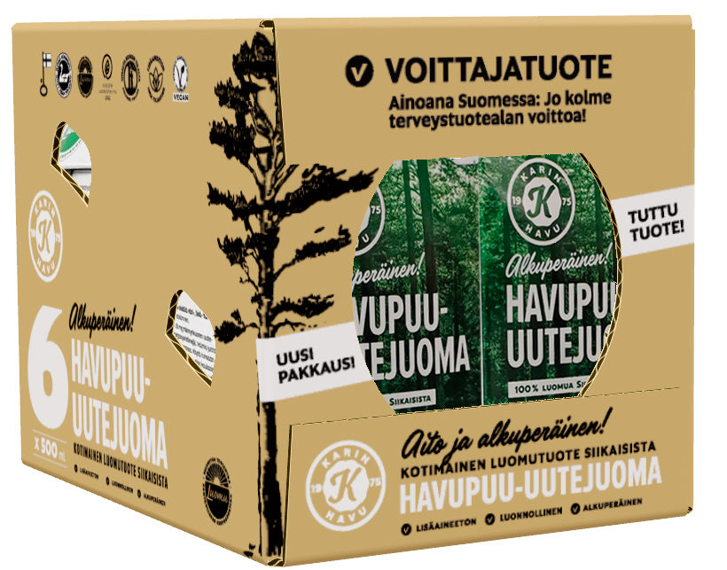 Karin Havupuu-uutejuoma 6-pack-Karin Havupuu-Hyvinvoinnin Tavaratalo