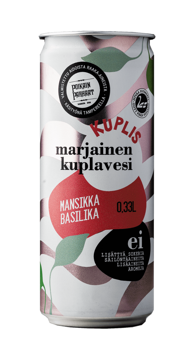 Kuplis Marjainen Kuplavesi Mansikka-Basilika-Poikain Parhaat-Hyvinvoinnin Tavaratalo