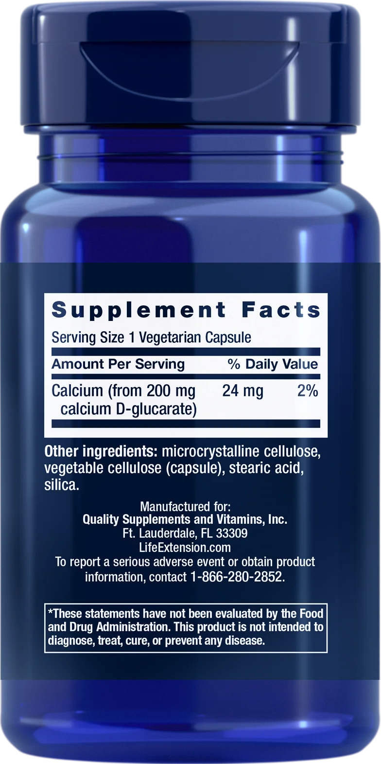 Life Extension Calcium D-Glucarate-Life Extension-Hyvinvoinnin Tavaratalo