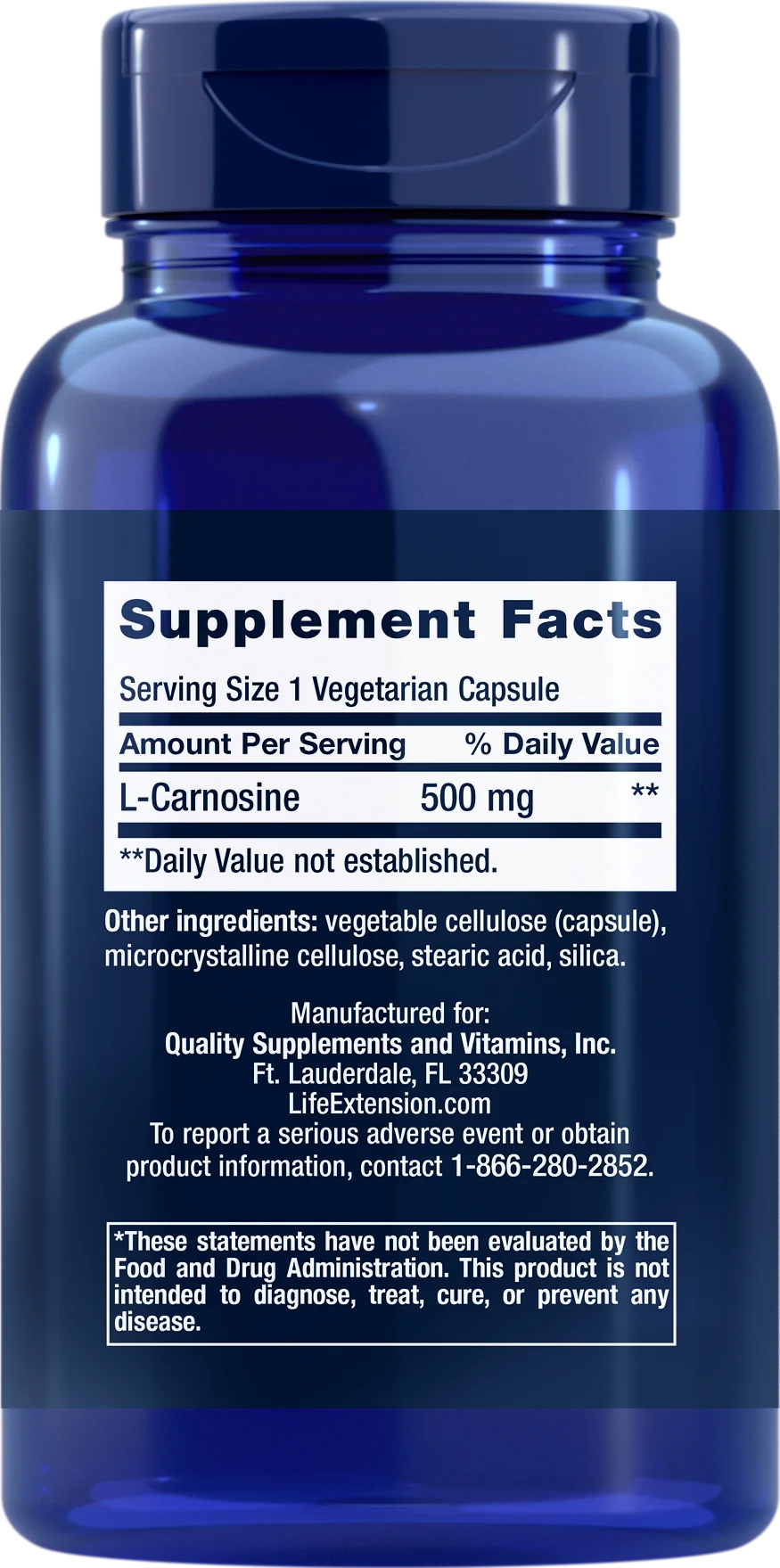 Life Extension Carnosine-Life Extension-Hyvinvoinnin Tavaratalo
