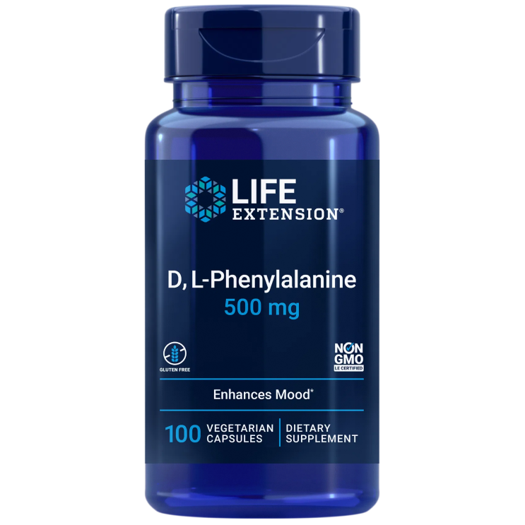 Life Extension D, L-Phenylalanine Capsules-Life Extension-Hyvinvoinnin Tavaratalo