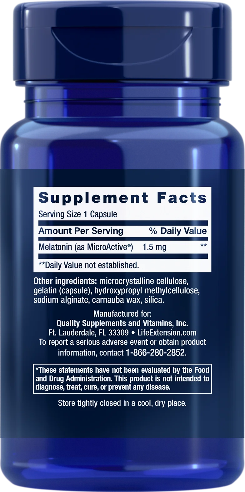 Life Extension Melatonin IR/XR-Life Extension-Hyvinvoinnin Tavaratalo