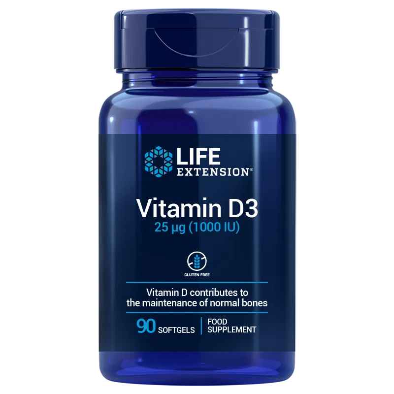 Life Extension Vitamin D3 25 mikrog-Life Extension-Hyvinvoinnin Tavaratalo