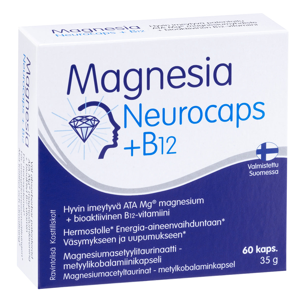 Magnesia Neurocaps + B12-Hankintatukku-Hyvinvoinnin Tavaratalo