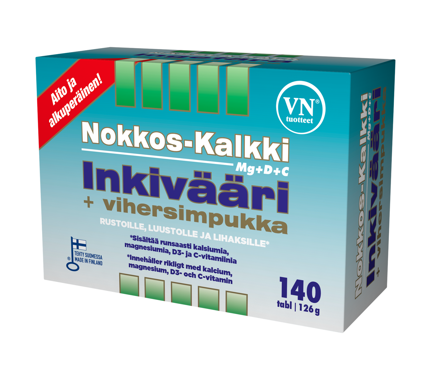 Nokkos-Kalkki-Inkivääri + vihersimpukka