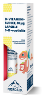 Nordaid D-vitamiinisuihke 10 mikrog Lapsille-Nordaid-Hyvinvoinnin Tavaratalo