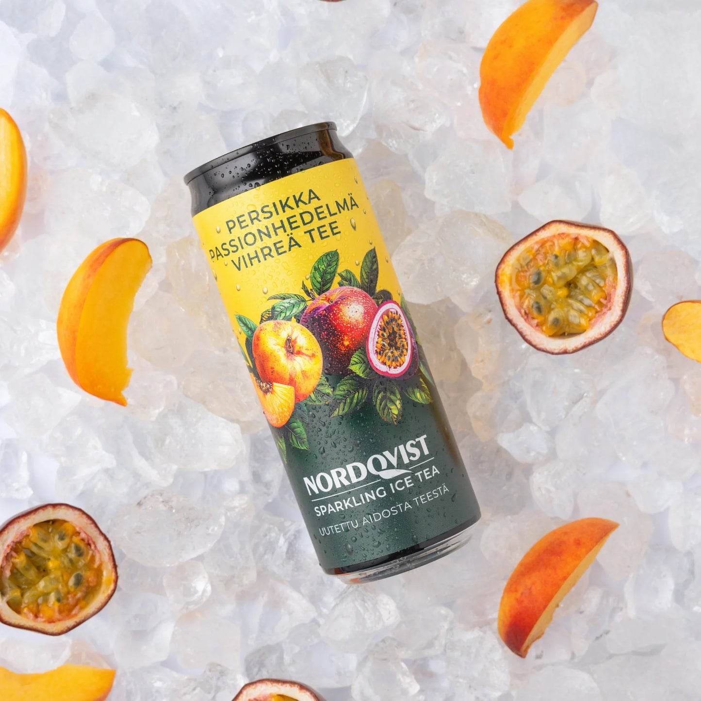 Nordqvist Sparkling Ice Tea Persikka-Passion-Vihreä tee