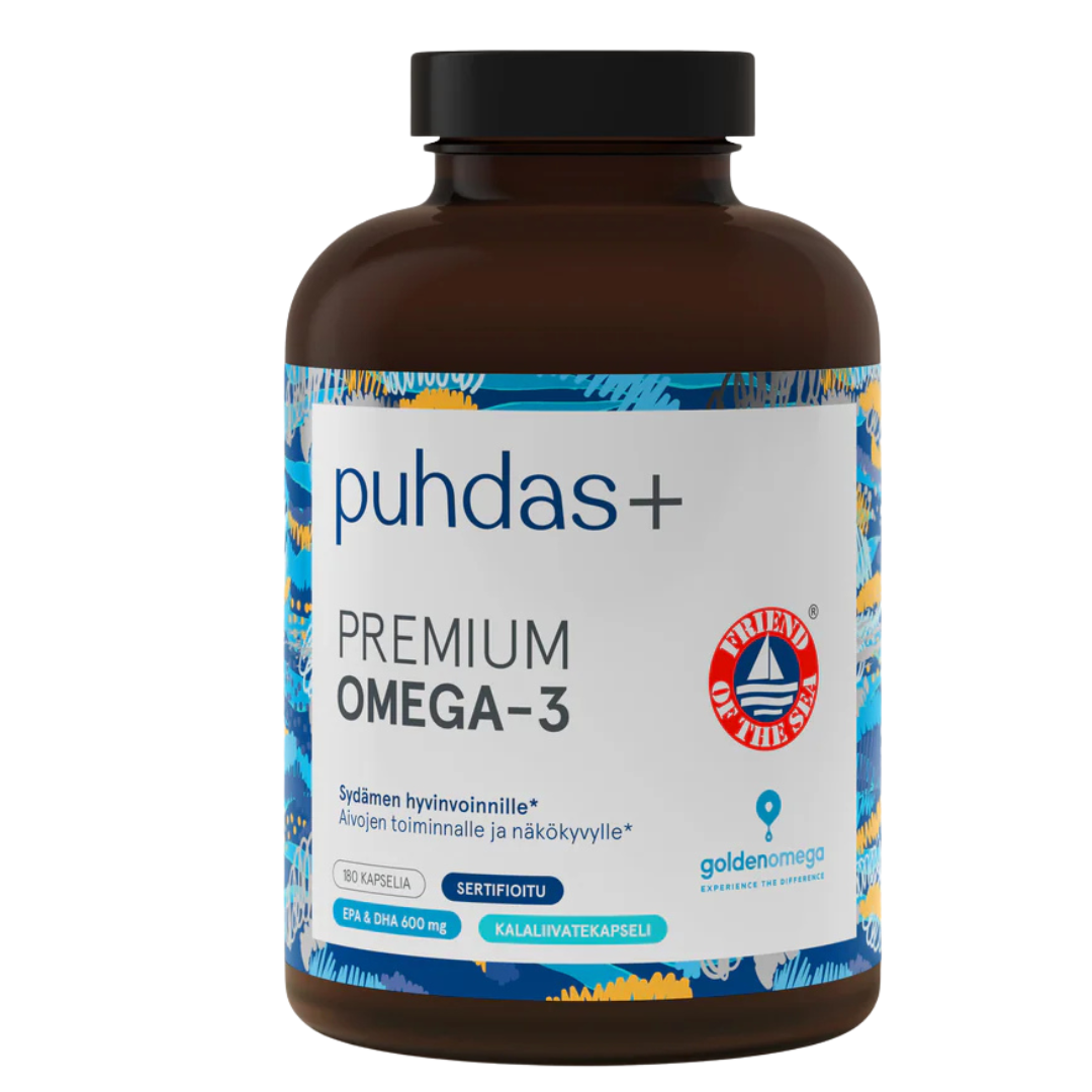 Puhdas+ Premium Omega-3 -kapselit-Puhdas+-Hyvinvoinnin Tavaratalo