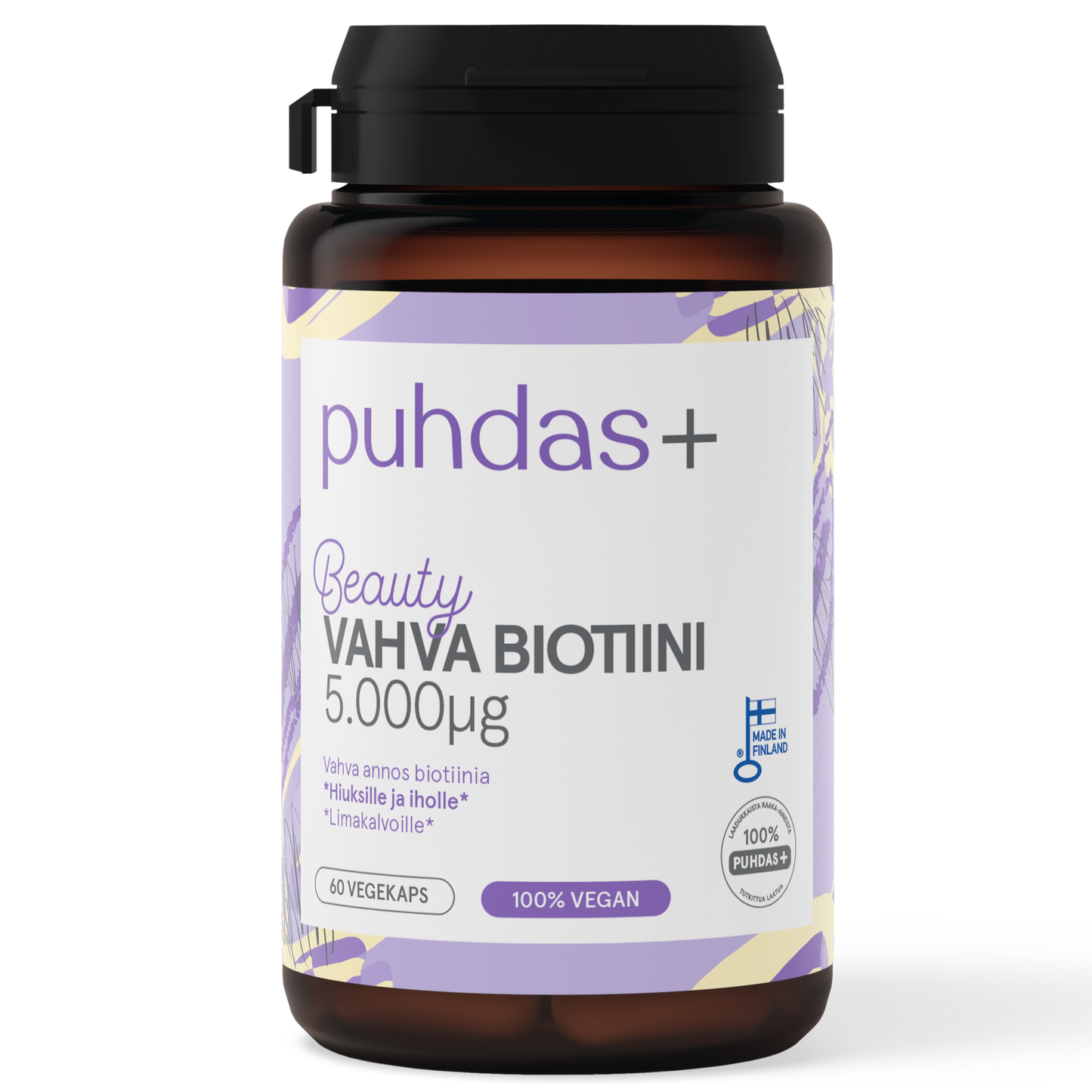 Puhdas+ Beauty Biotiini 5000 mikrog-Puhdas+-Hyvinvoinnin Tavaratalo