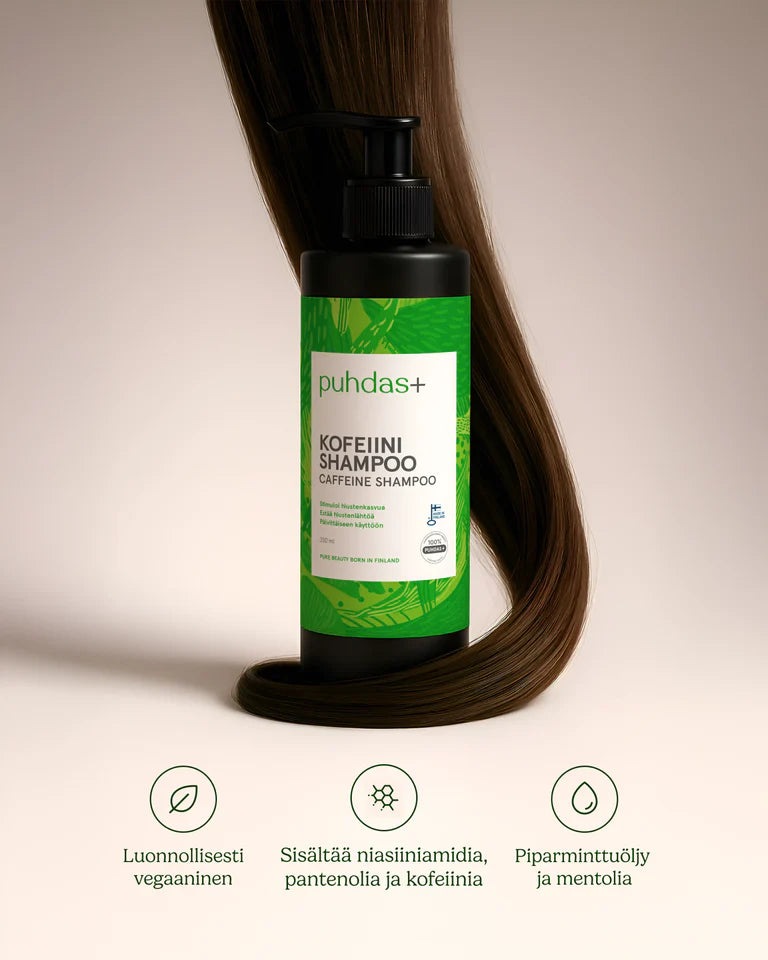 Puhdas+ Kofeiini Shampoo-Puhdas+-Hyvinvoinnin Tavaratalo